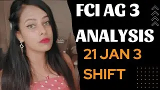 FCI AG 3 SELF GIVEN EXAM ANALYSIS( 21 JAN SHIFT 3rd) !!!