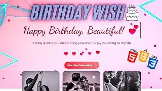 Birthday wishes using HTML code | birthday website | HTML