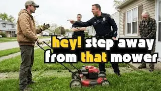Police Yelled &ldquo;STOP!&rdquo; While I Helped an Elderly Neighbor Mow Her Lawn | Emotional Lawn Mowing Story