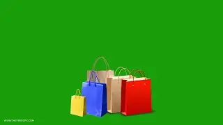 Shopping bag green screen video