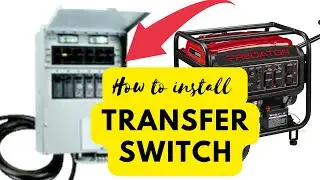 How to install manual transfer switch for a portable generator.