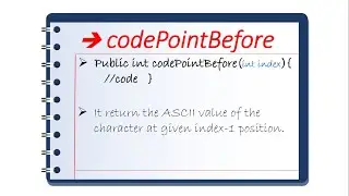 #7 codePointBefore method in string class in java[HINDI]