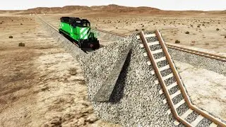 BeamNG.Drive - Train Vs Giant Bulge Crashes Compilation 2022 | Ep - 050 |  BeamNG High Speed