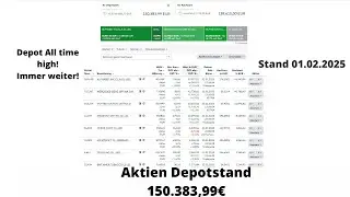 Depotupdate 01.02.2025 | 150.000&euro; Aktien, Krypo und Co. Immer weiter. #Aktien #etf #trading