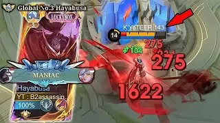 MANIAC🔥 GLOBAL HAYABUSA FAST HAND 1HIT BUILD 2024 -Mobile Legends