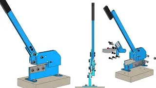 SolidWorks Tutorial # 356 : Sheet Metal Plate Cutting Bench -Hand shear (with cutting example)