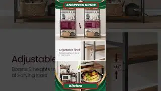 VASAGLE Bakers Rack with Power Outlet, Microwave Stand, Coffee Bar with Metal Wire Panel, Kitchen St
