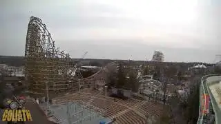 Official Goliath Roller Coaster Construction Time Lapse