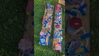 Backyard fireworks show . fireworks fusing . fireworks stash