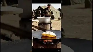 Indian army soldiers are making roti at desert camp🏕️ #soldiers #army #armylover #indianarmy #viral