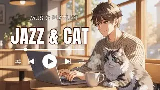 Smooth Jazz & Cat Sounds | Relaxing Caf&eacute; Playlist for Work (1 Hour)