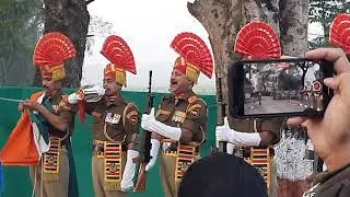 Flag Retreat Ceremony at Akahura Integrated Check post, India - Bangladesh Border, Agartala, Tripura