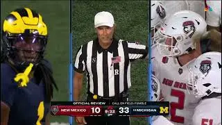 Jaishawn Barham Michigan edge rusher ejected for illegally sacking New Mexico QB