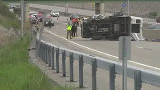 Paratransit Van Rolls Over, 1 Seriously Injured