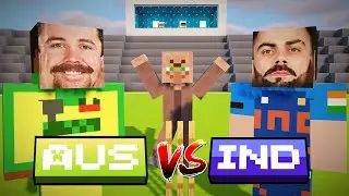 India vs Australia in Minecraft | Minecraft Funny Animation | B2 BoX |