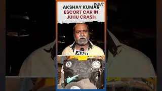 Akshay Kumar&rsquo;s Escort Vehicle in Juhu Accident, Two Injured #shorts #akshaykumar #juhuaccident