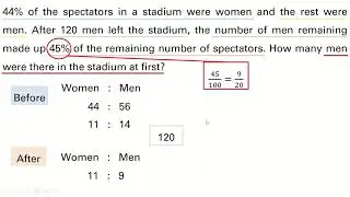Singapore Maths | Primary 6 | Percentage Word Problem | Q7