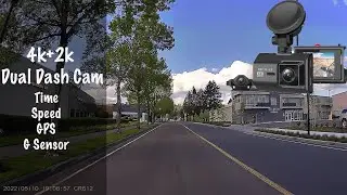 RICILAR dual dash cam 4k+2k with night vision and G sensor