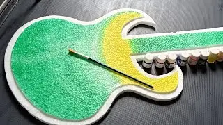 Part2 || How to color and make a thermocol guitar