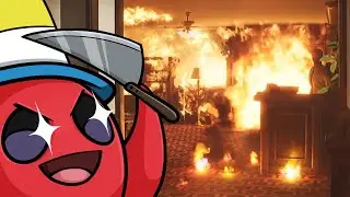 Exit 8 style game where everything is on fire! - Hotel Overloop