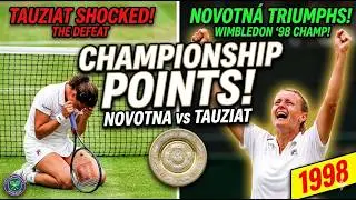 1998 Wimbledon Jana Novotn&aacute; vs Nathalie Tauziat Championship Points