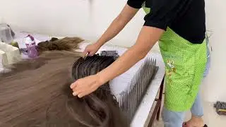 What does the real human hair extensions factory looks like in China