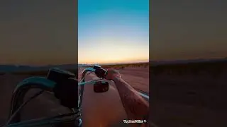 Vagabond-Biker, Purple Dyna Wide Glide, Mohave Desert. Charley