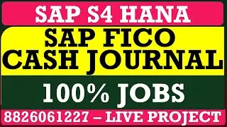 CASH JOURNAL ENTRY IN SAP FICO HINDI| NON CASH BANK TRANSACTION ENTRY | 8826061227 LIVE TRAINING|