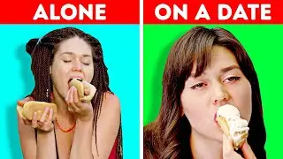 35 GIRLS EATING ALONE AND IN PUBLIC