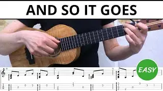 And So It Goes (Billy Joel) ❤️ EASY Ukulele Fingerstyle Tabs & Tutorial