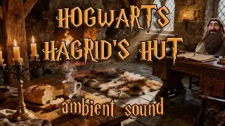 🧙&zwj;♂️Harry Potter: Hagrid&rsquo;s Hut🛖| 3 Hours of Fireplace, Quill Sounds & Cozy Study Hogwarts Ambience🪶🔥