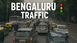Peak hour chaos! 🚗🚕🚌 Bengaluru traffic in full swing