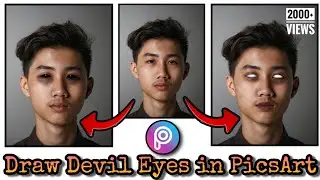 Learn to draw realastic Devil eyes in PicsArt
