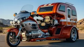 Представлен роскошный электромотоцикл-кемпер Honda Gold Wing Electric Tricycle Camper 2026 ⚡🏍️!