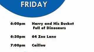 CER Two Friday evening lineup (July 2018)