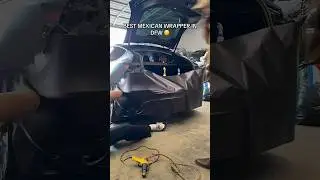 TESLA MODEL Y GETS  SATIN PURPLE WRAP #youtubeshorts #fyp #vinylwrap #diy #smallbusiness #automobile