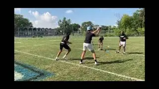 Quarterback Training On Field Work - Beginning of Sophomore Year