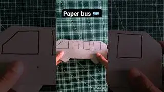 paper bus 🚌 tutorial (easy) #shorts #youtubeshorts #trendingshorts #paperorigami