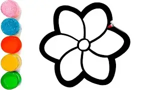 How To Draw a Cute Flower Drawing | Rainbow Flower Drawing For Kids | Beautiful Flower Drawing