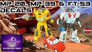 Metal Planet Displays Window Decals for MP-20 Wheeljack, MP-39 Sunstreaker & FT-53 Parkour