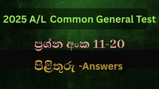 2025 AL Common General Test Answers  11-20