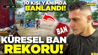 K&Uuml;RESEL BAN REKORU 10 KİŞİ YANIMDA BANLANDI ! | PUBG Mobile