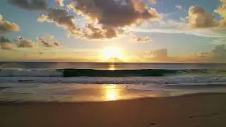 Sunset beach scene
