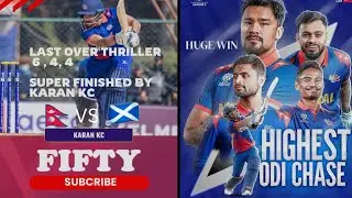 Karan KC Wins It for Nepal! 🇳🇵 | Epic Finish vs Scotland | CWC League 2 #cricketlover #foryoyu