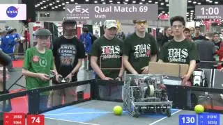 VEX Worlds 2016 - VRC High School - Math - Qual 69 (255B 9364) 189 vs 170 (2131C 5233J)