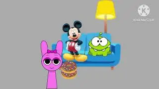 Sprunki Pinki Got Donuts For Mickey Mouse And Om Nom 🍩