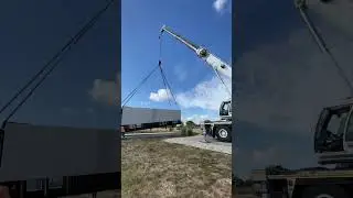Using a Crane for a 40' Shipping Container Home