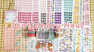 Stationery haul ☁️ Alphabet stickers and Washi tapes 🌸
