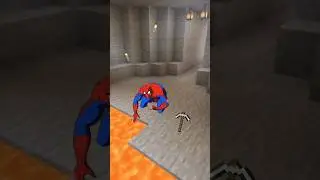 Pov: your Diamonds go in the lava #shorts #funny #spiderman #minecraft #viral