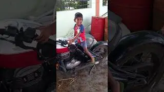 Oru kodi inbangal #dadandson #bikelover #kidshappiness #kidsdreams #bullet